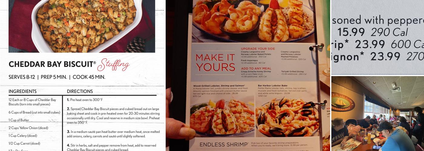 Red Lobster Menu