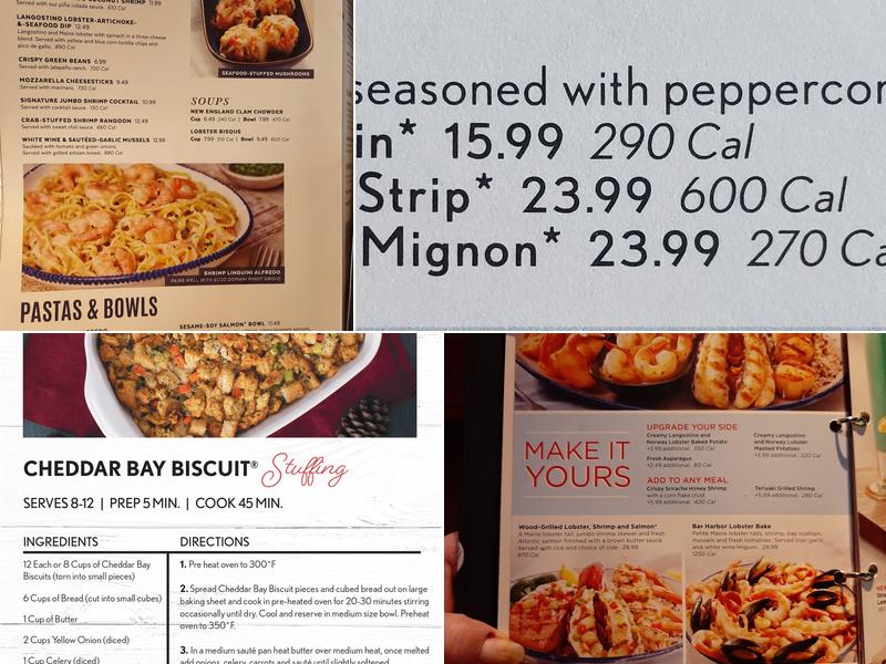 Red Lobster Menu