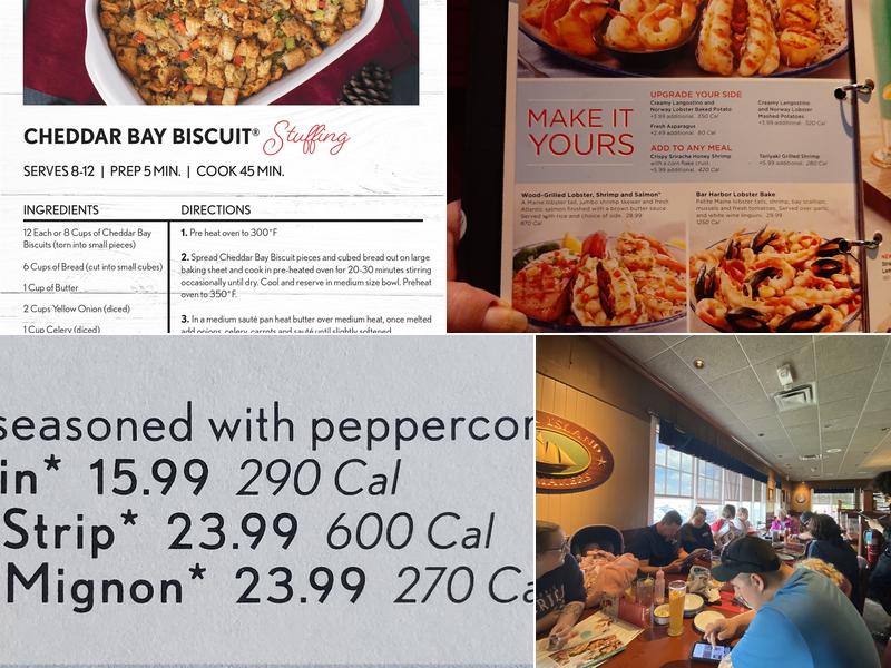Red Lobster Menu