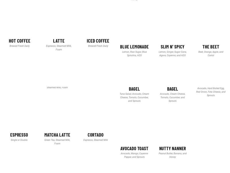 3Natives Menu