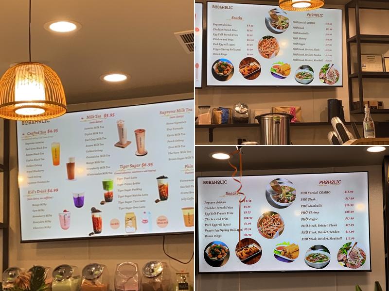 Bobaholic Tea House Menu