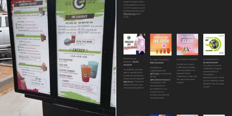 CLUTCH Coffee Bar Menu