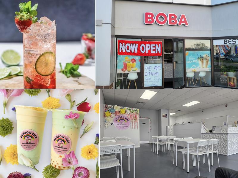 Rainbow Star Boba Milk Tea