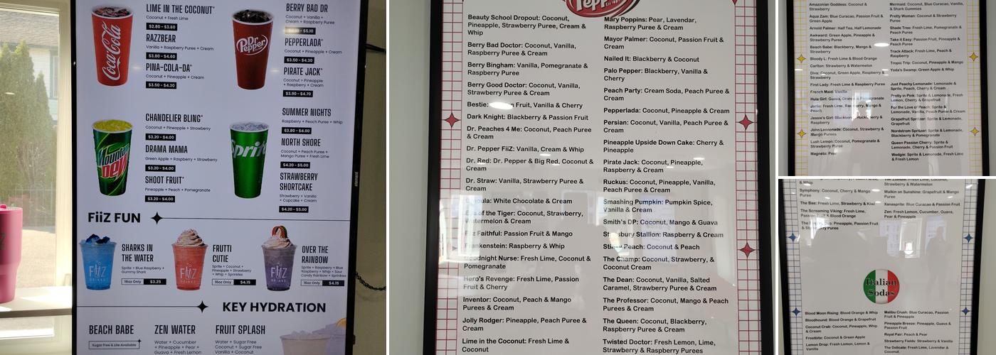 FiiZ Drinks Menu