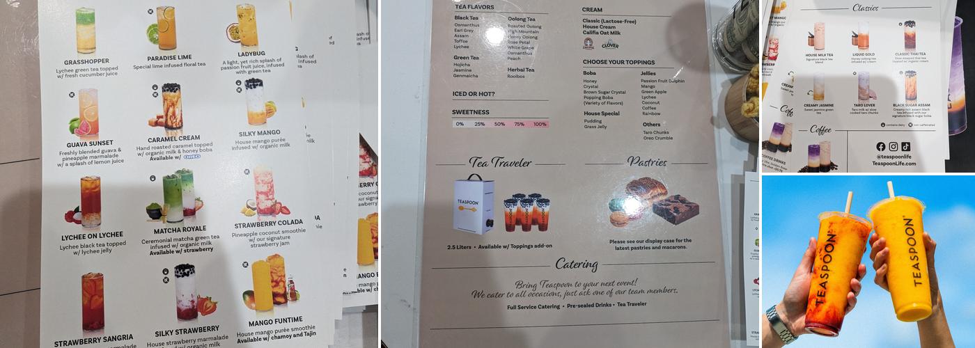 Teaspoon Modesto Menu