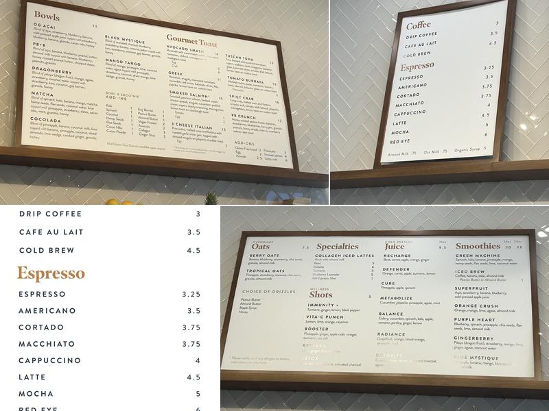 Toastique Menu