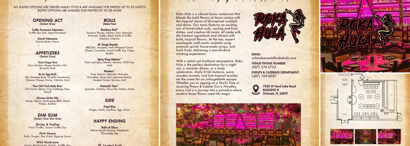 Roka Hula Menu