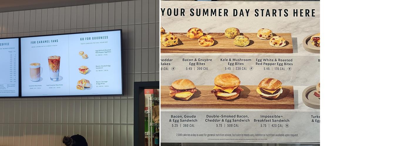 Starbucks Menu