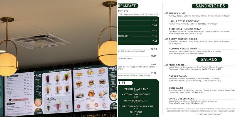 Aviator Coffee & Cocktails Menu