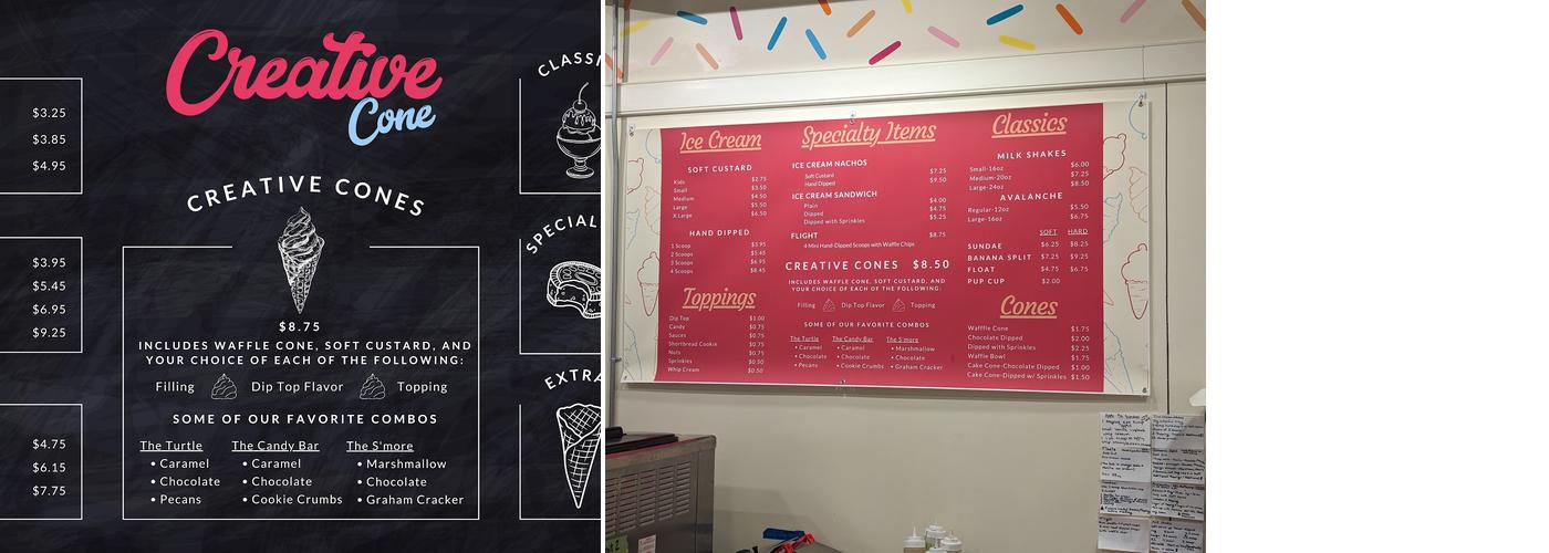 Creative Cone Menu