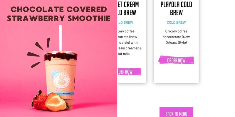Playa Bowls Menu