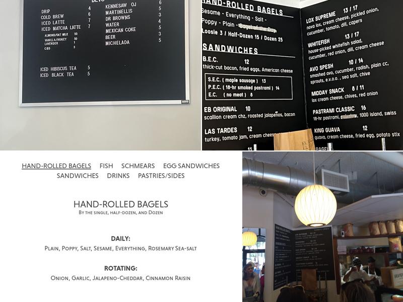 El Bagel Menu