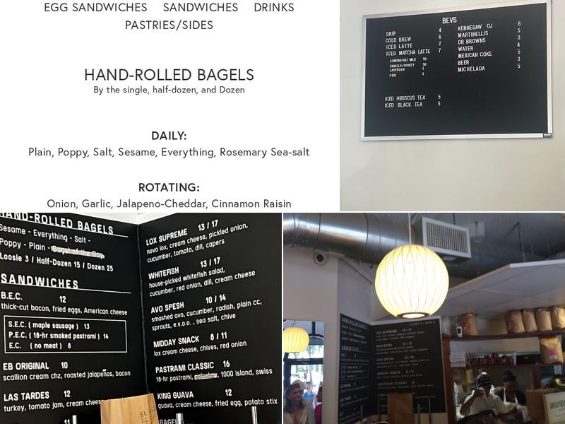 El Bagel Menu