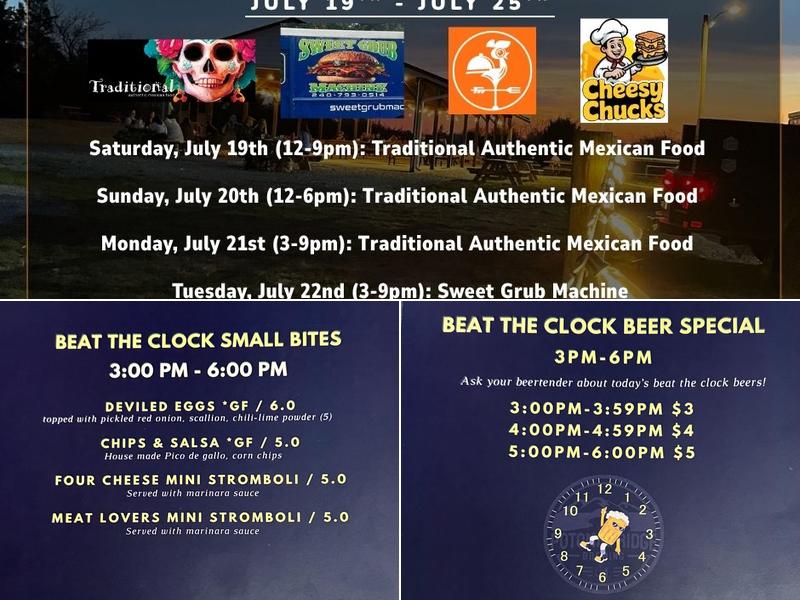 Potomac Ridge Brewing Menu