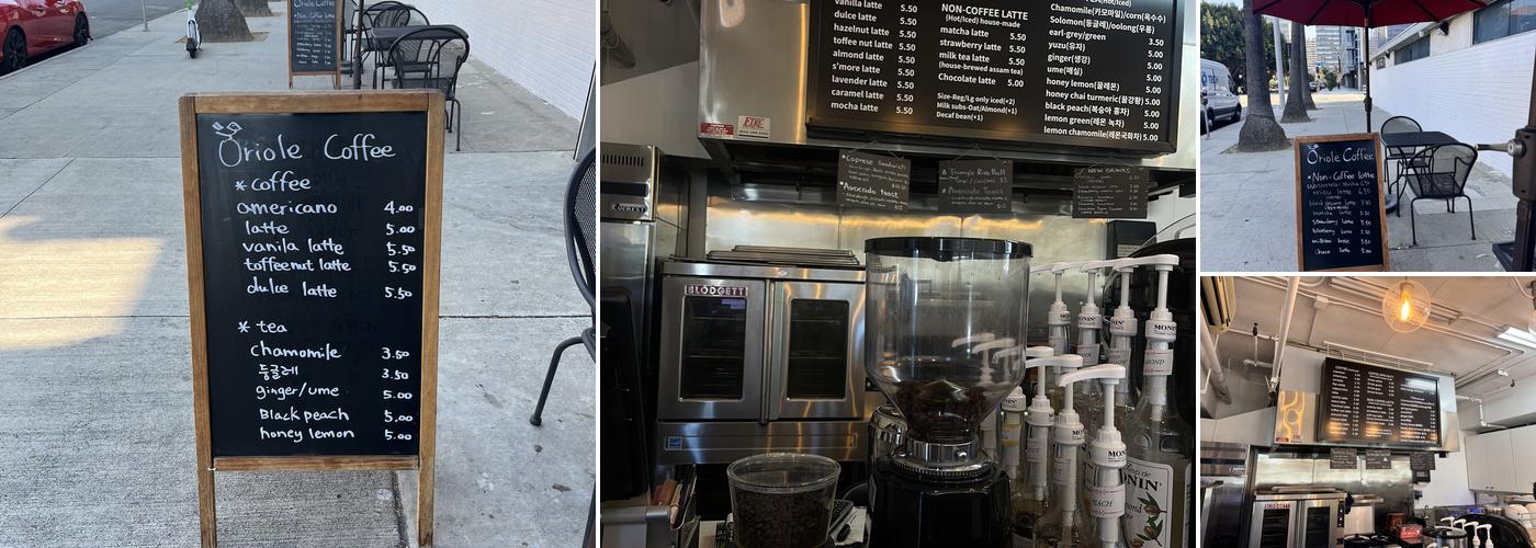 oriole coffee Menu