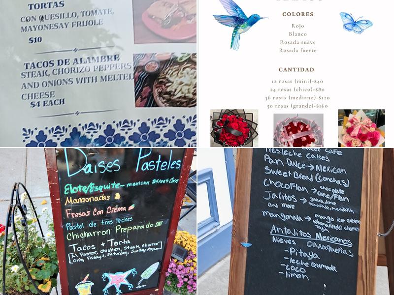 Daisies Pasteles Menu