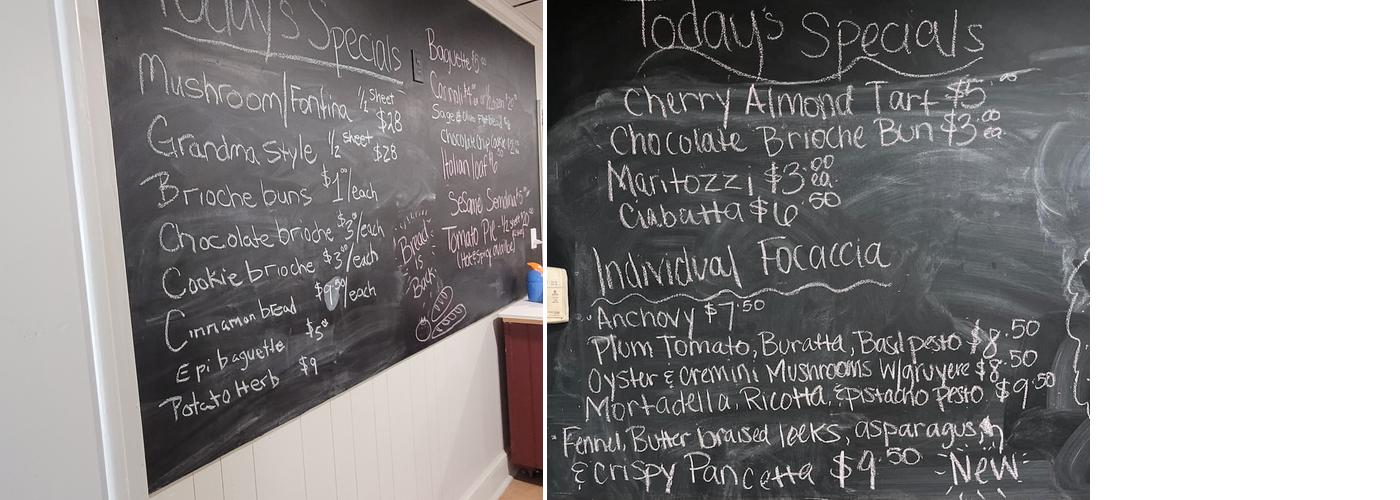 Blacklab Breads Menu