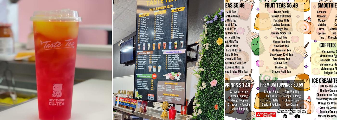 Taste Tea Menu