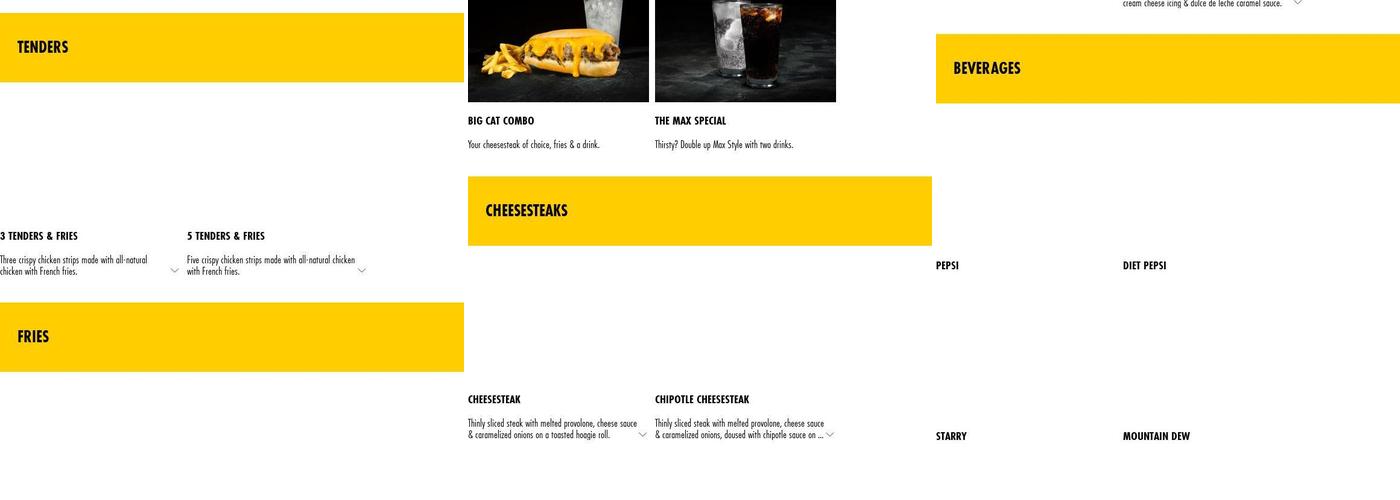 Pardon My Cheesesteak Menu