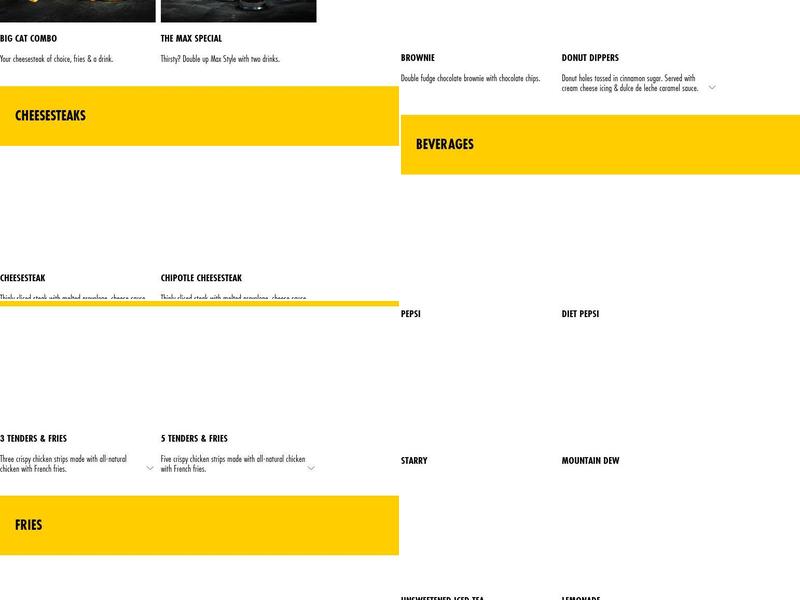 Pardon My Cheesesteak Menu