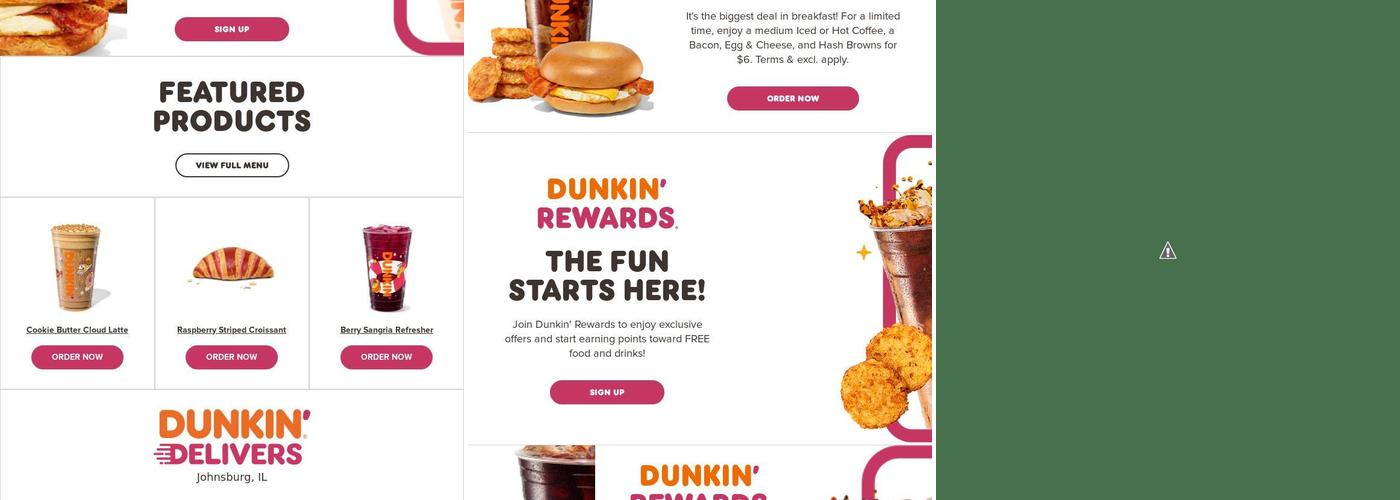 Dunkin' Menu