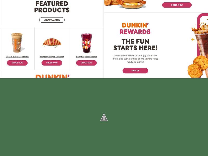 Dunkin' Menu