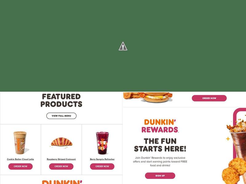 Dunkin' Menu
