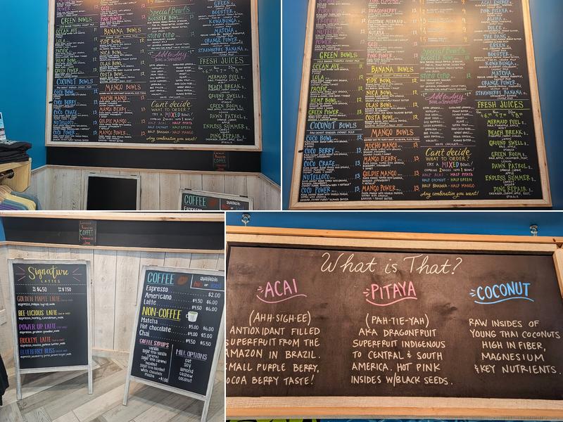 Playa Bowls Menu