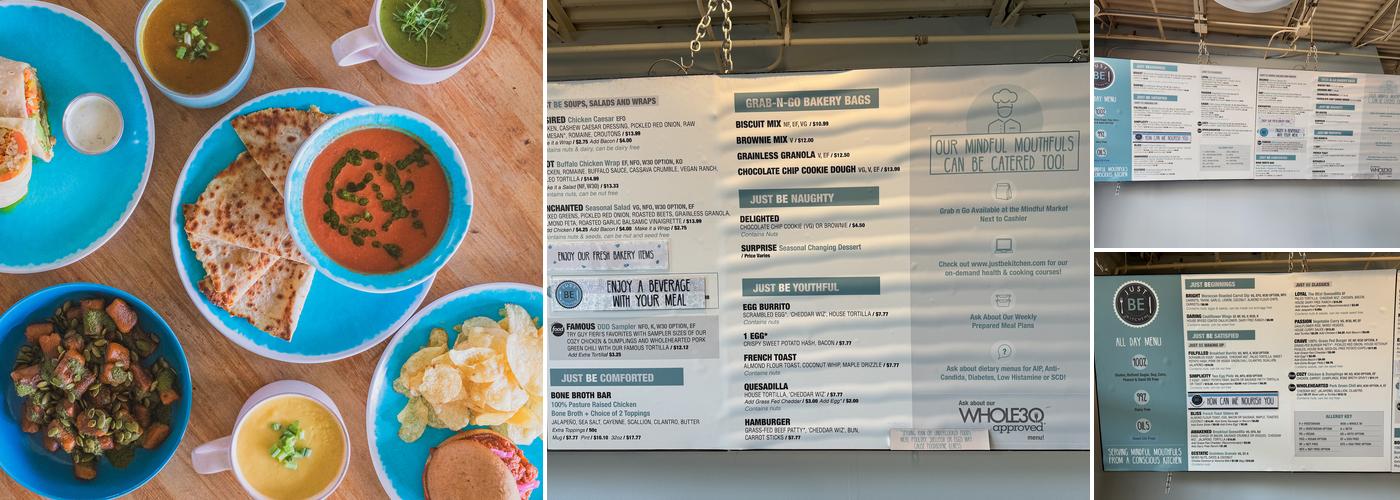 Just BE Kitchen Menu
