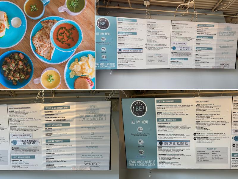 Just BE Kitchen Menu