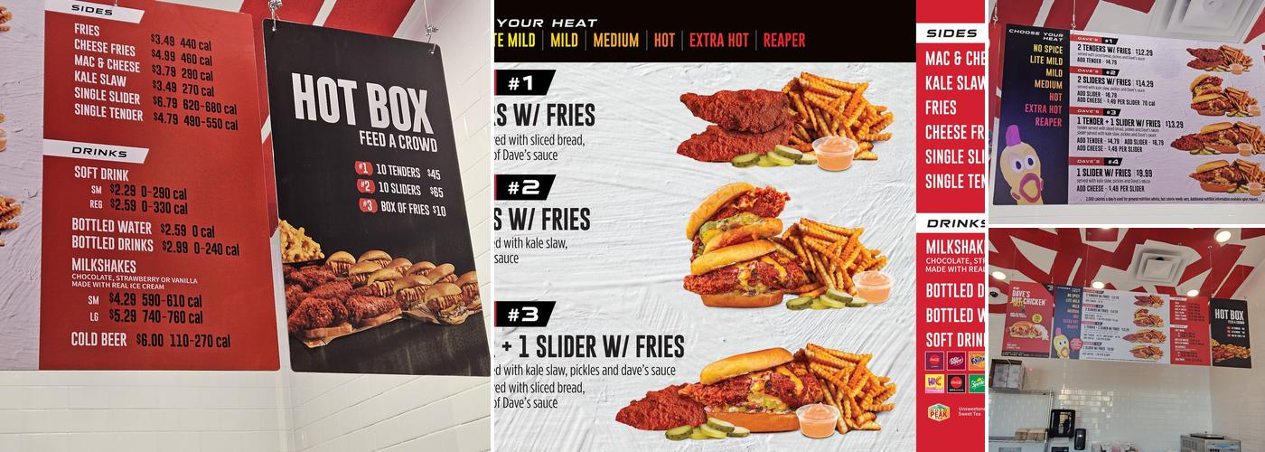 Dave's Hot Chicken Menu