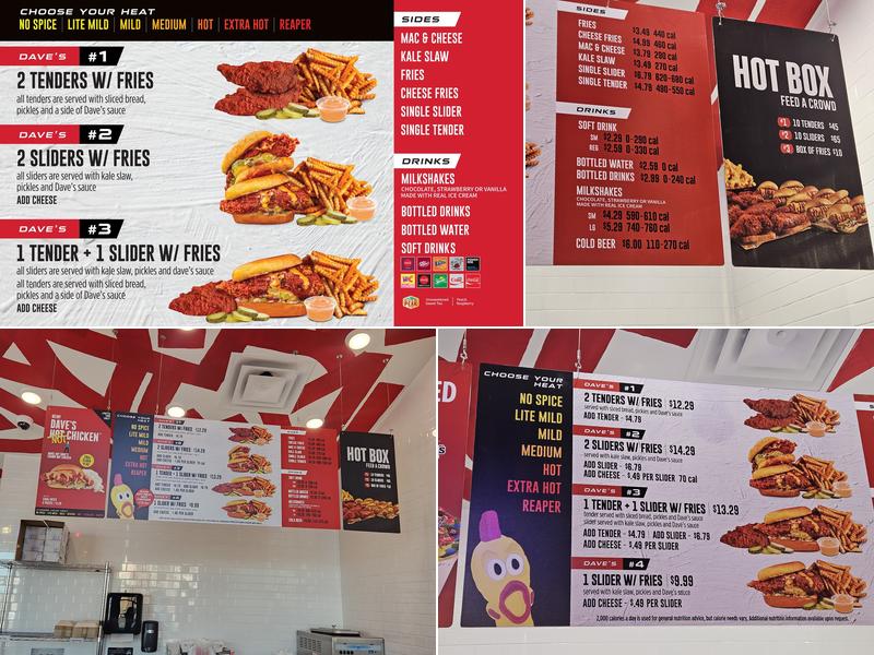 Dave's Hot Chicken Menu