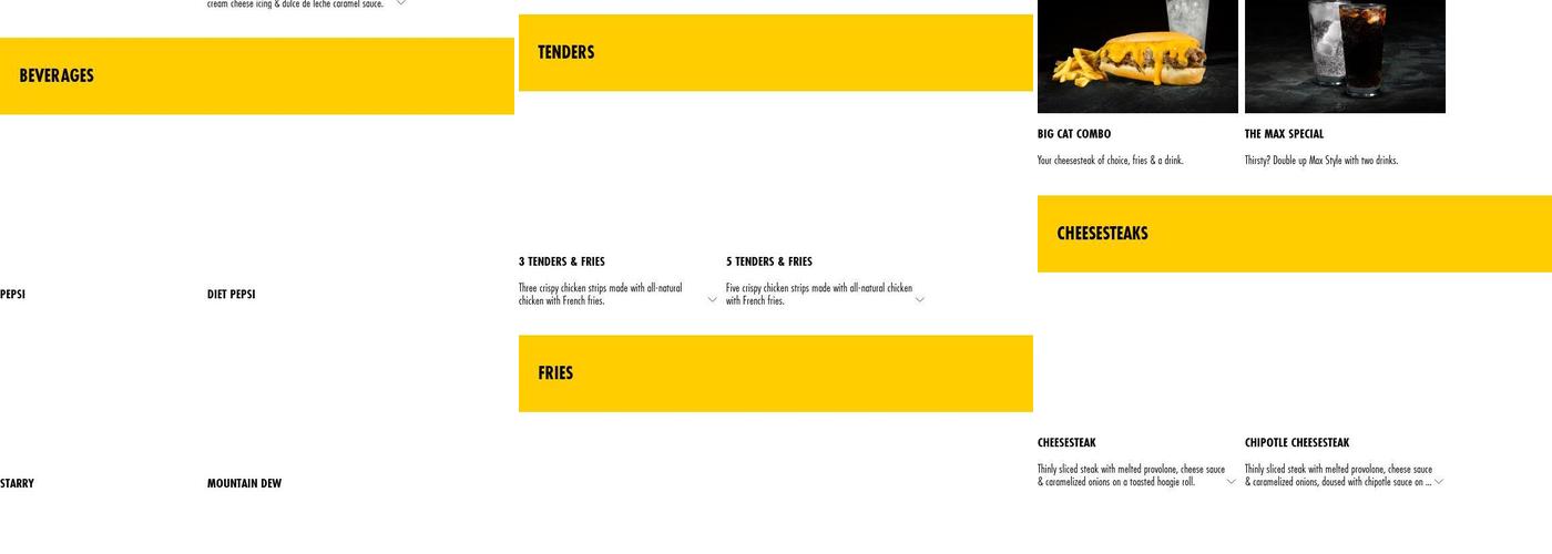 Pardon My Cheesesteak Menu