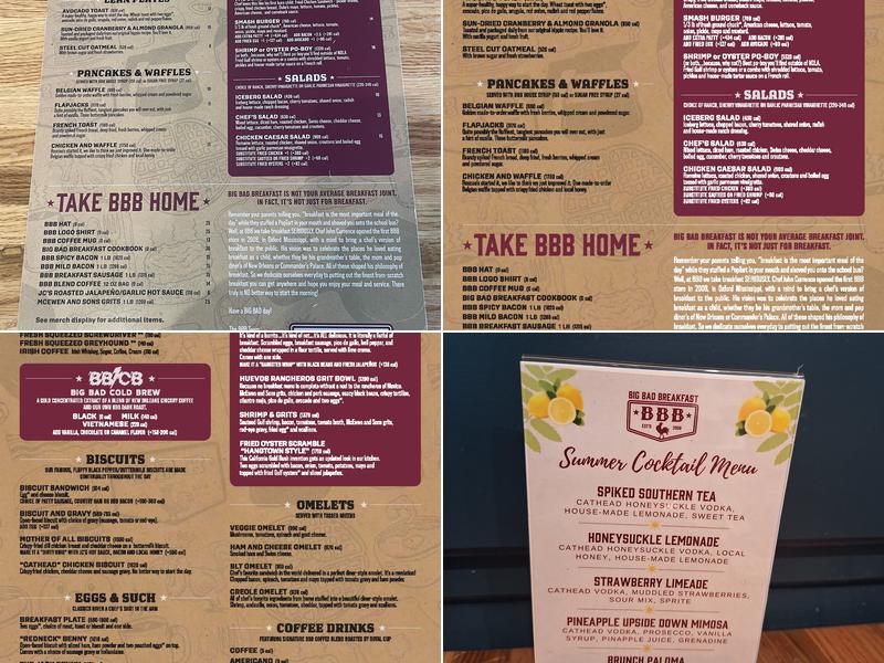 Big Bad Breakfast - Madison Menu