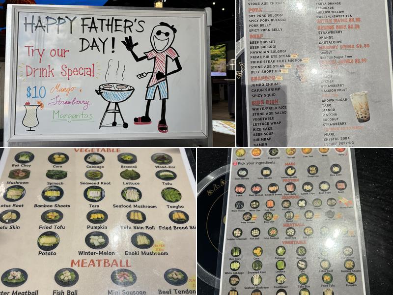 StoneAgeKoreanBBQ & HOTPOT Menu