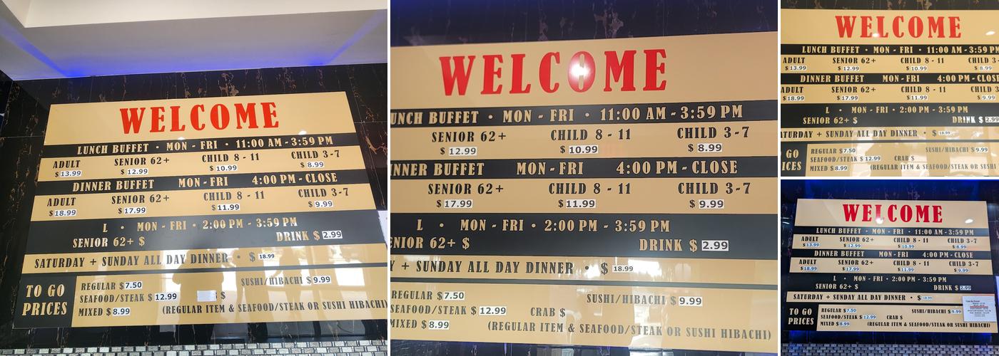 Buffet City Menu