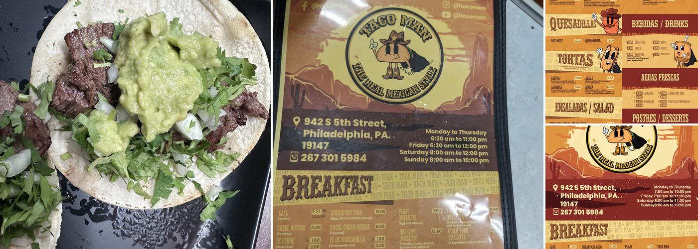 Taco Man Menu