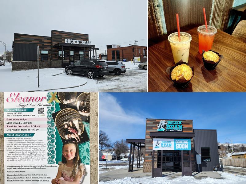Buckin Bean Coffee 601 1st St NE, Mandan