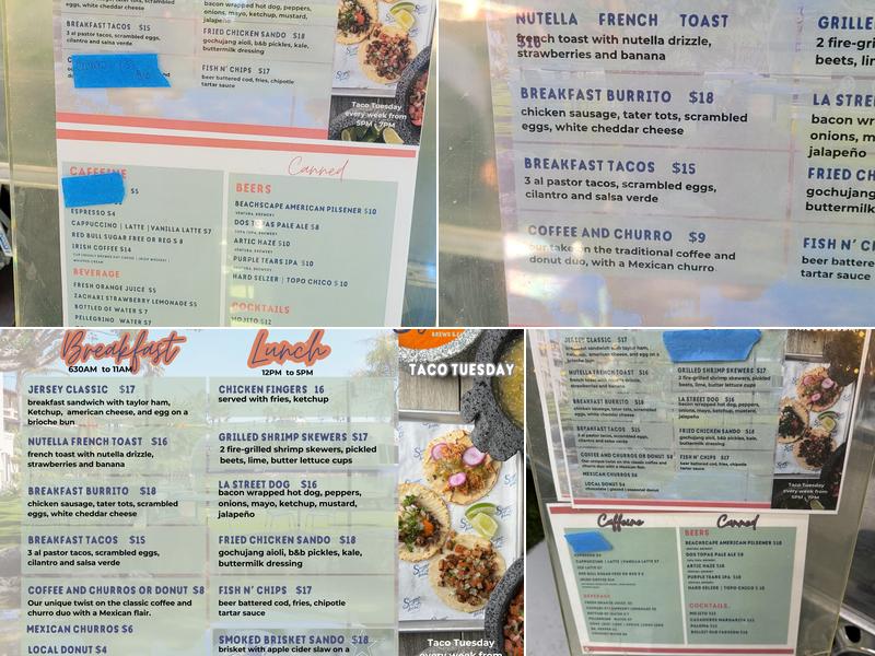 Sugar Beats Menu