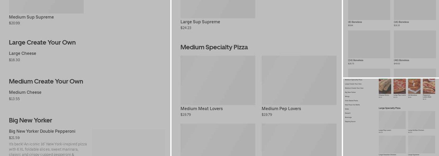 Pizza Hut Menu