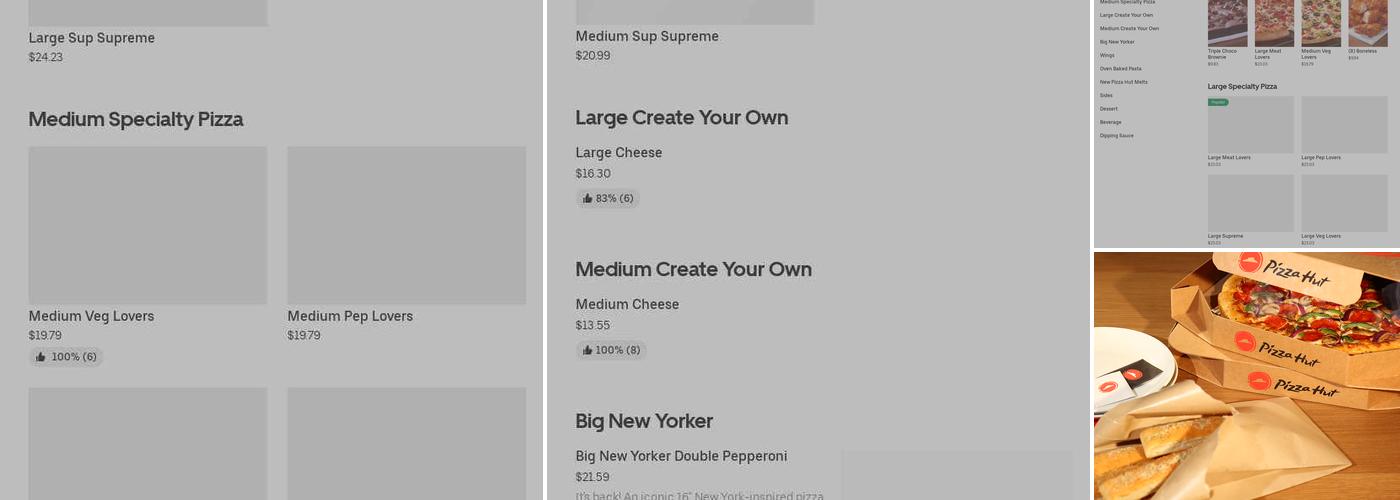 Pizza Hut Menu