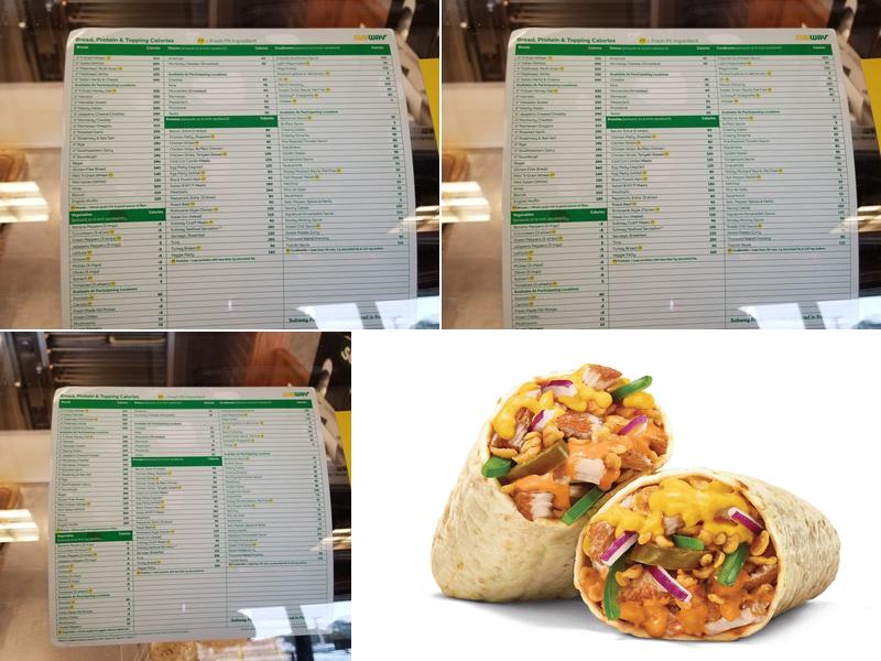 Subway Menu
