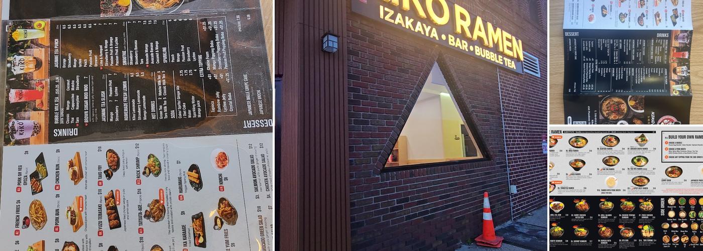 Kiko Ramen Manhasset Menu