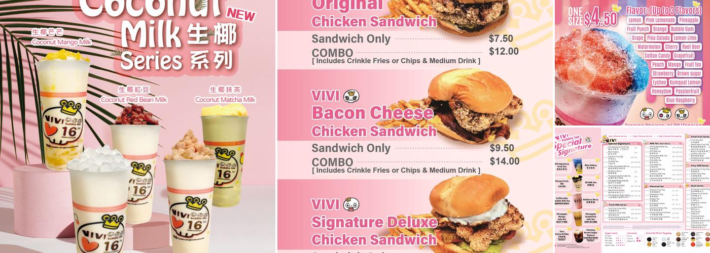 Vivi Bubble Tea Menu