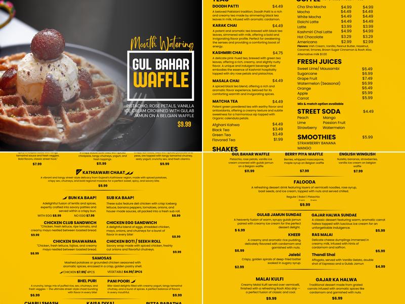 Cha Sha & Coffee Menu