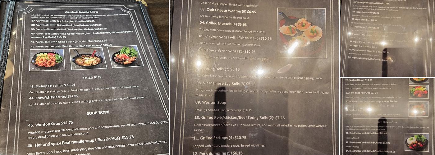 Pho-Ever Menu