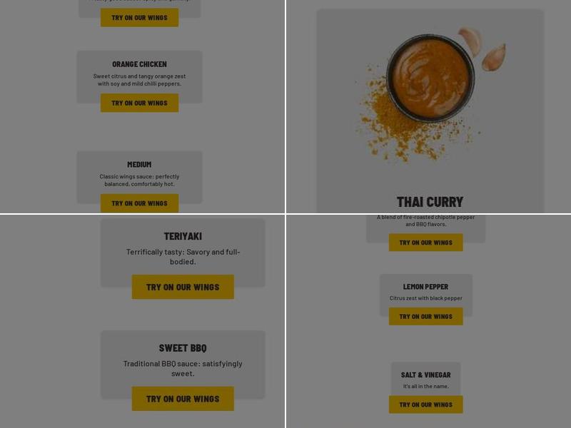Buffalo Wild Wings 'GO' Menu
