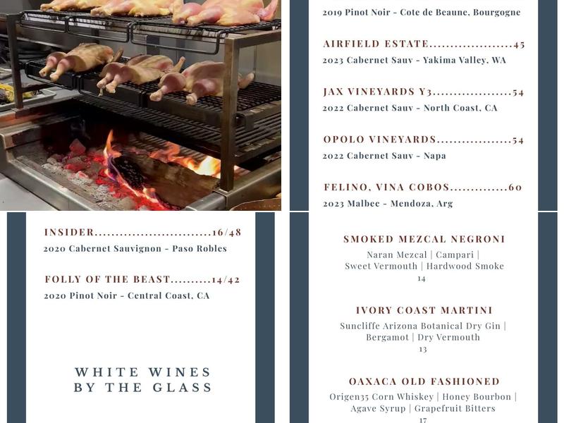 Barley & Smoke Menu