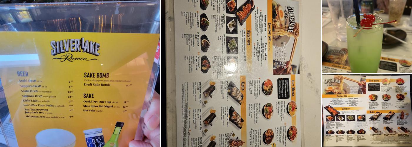 Silverlake Ramen Menu