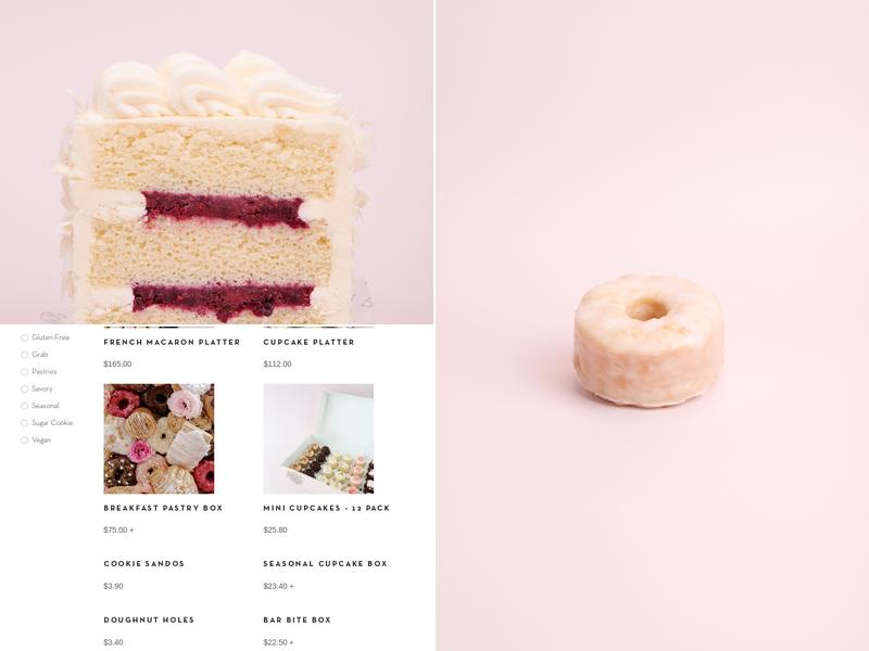 Too Sweet Cakes Menu